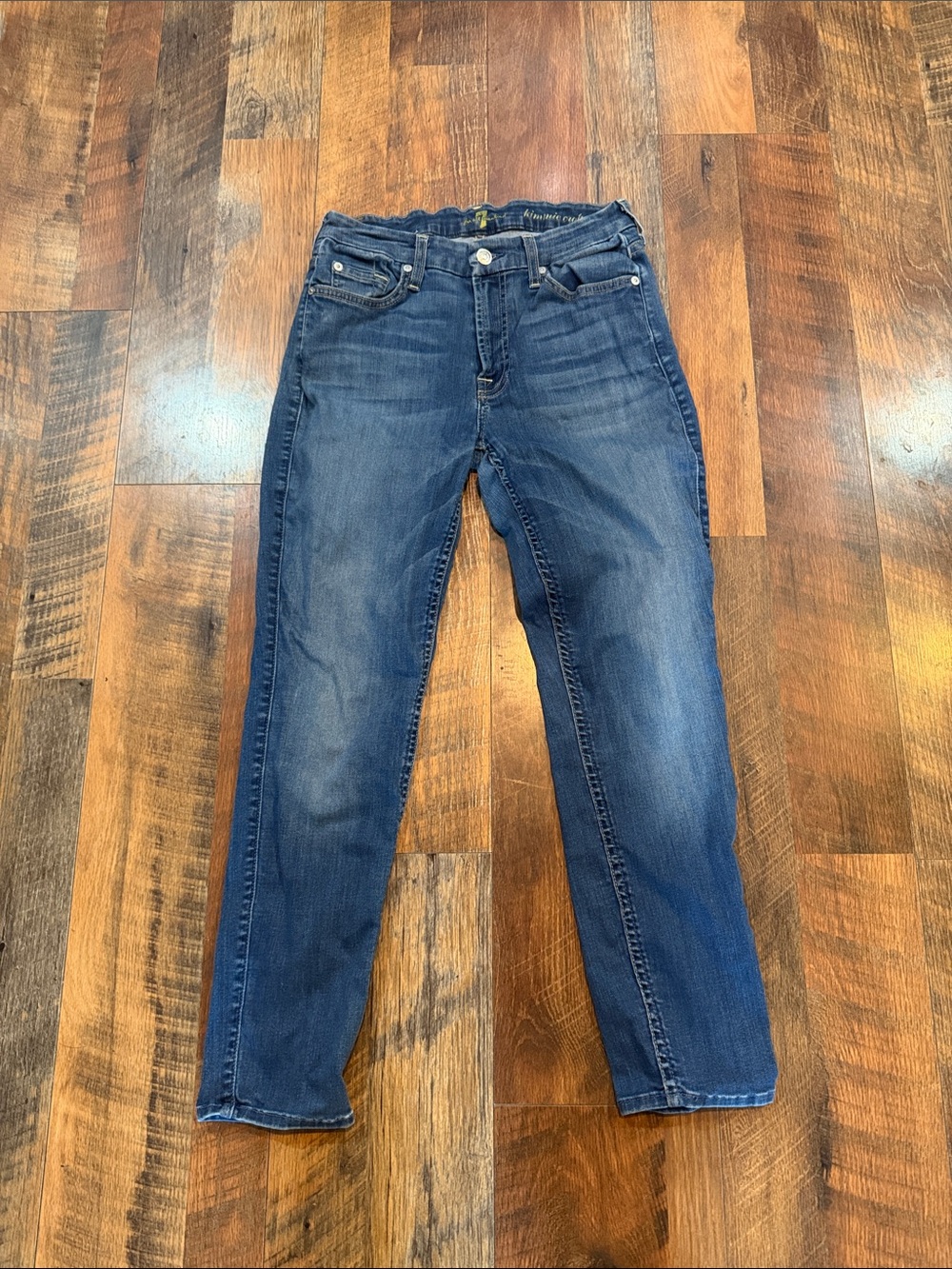 7 For All Mankind Indigo Cropped Ankle Jeans 27 (BK3)